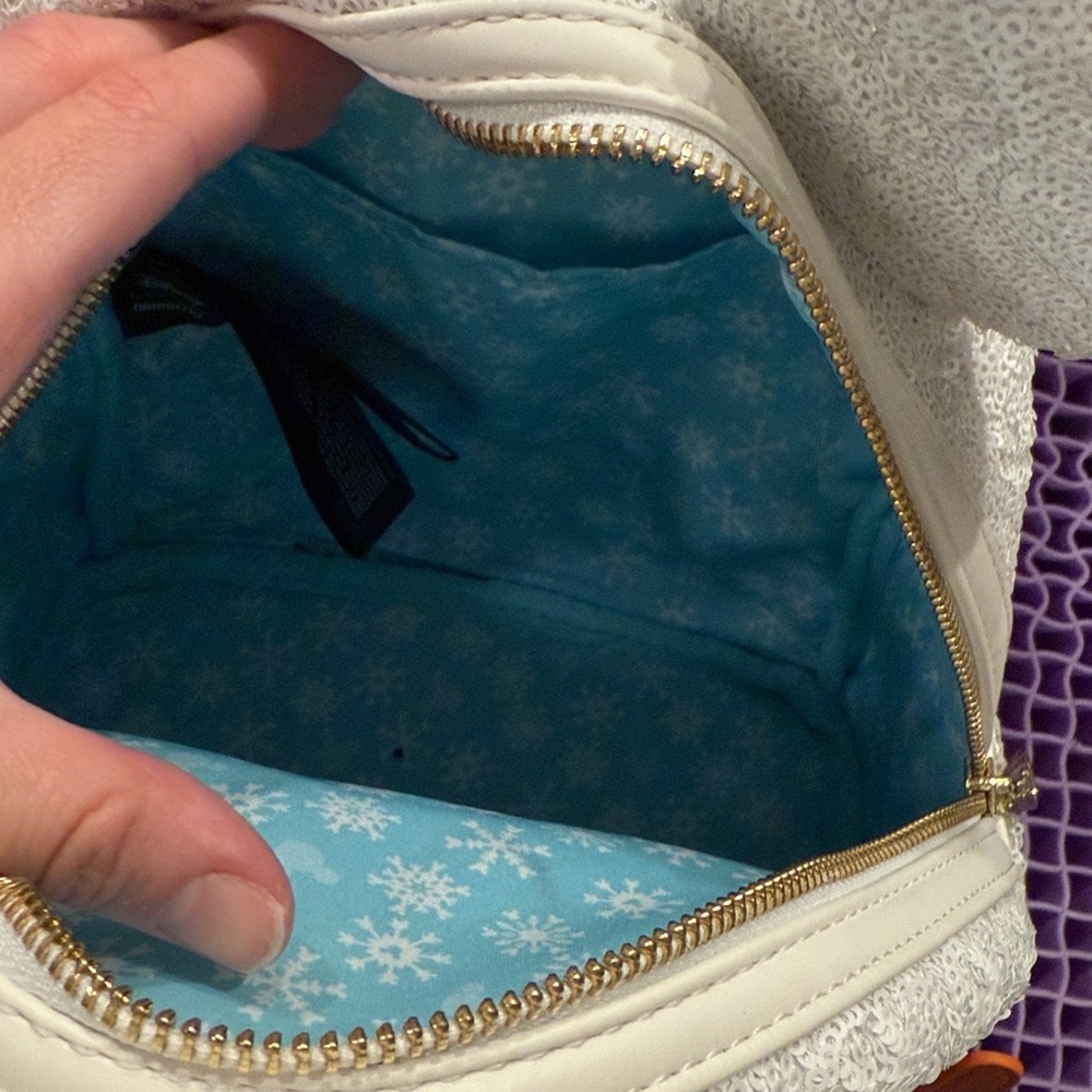 NWT Retired Disney Loungefly Mickey Sequin Snowman Mini Backpack and Wallet - Picture 8 of 12